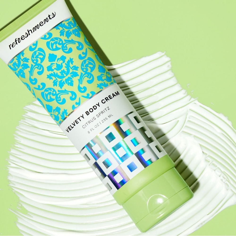 NEW! REFRESHMENTS VELVETY BODY CREAM!